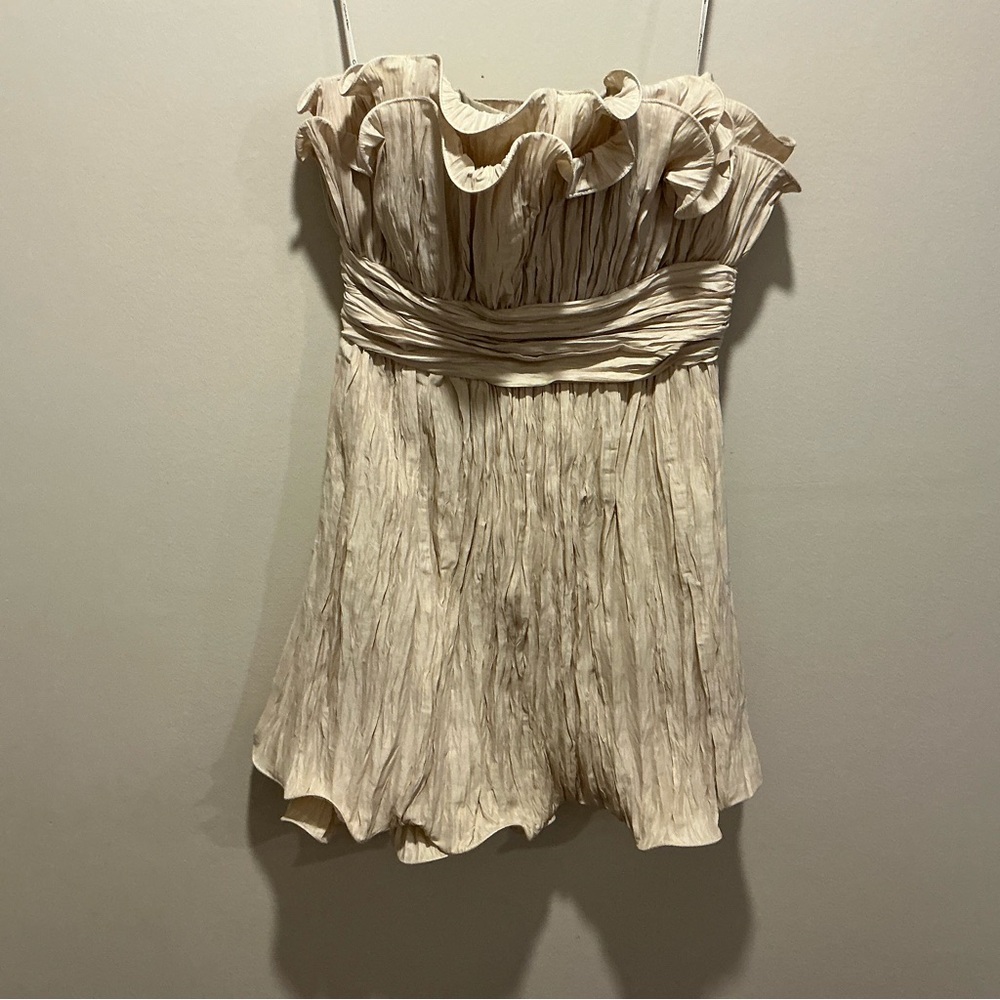 Calvin Klein Light beige Faux silk dress size 6